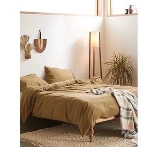 UO Urban Outfitters Basic Cotton Duvet Cover Olive Guacamole Size Twin XL